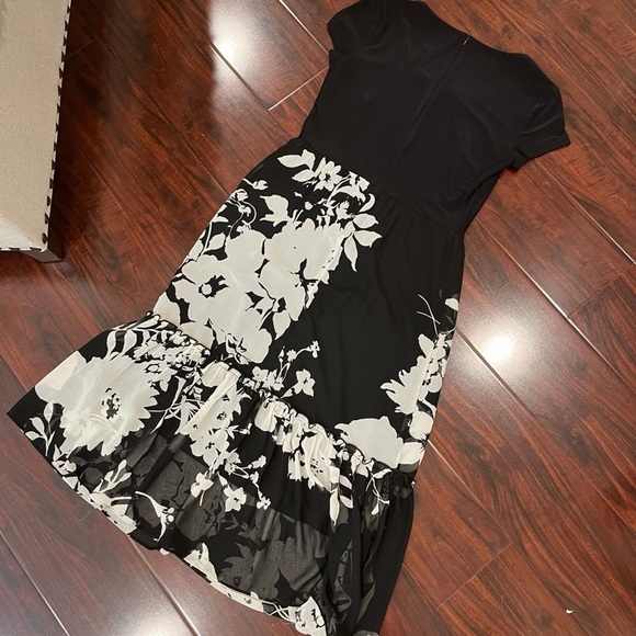 joseph ribkoff dress black and white floral size 8 - Picture 7 of 9
